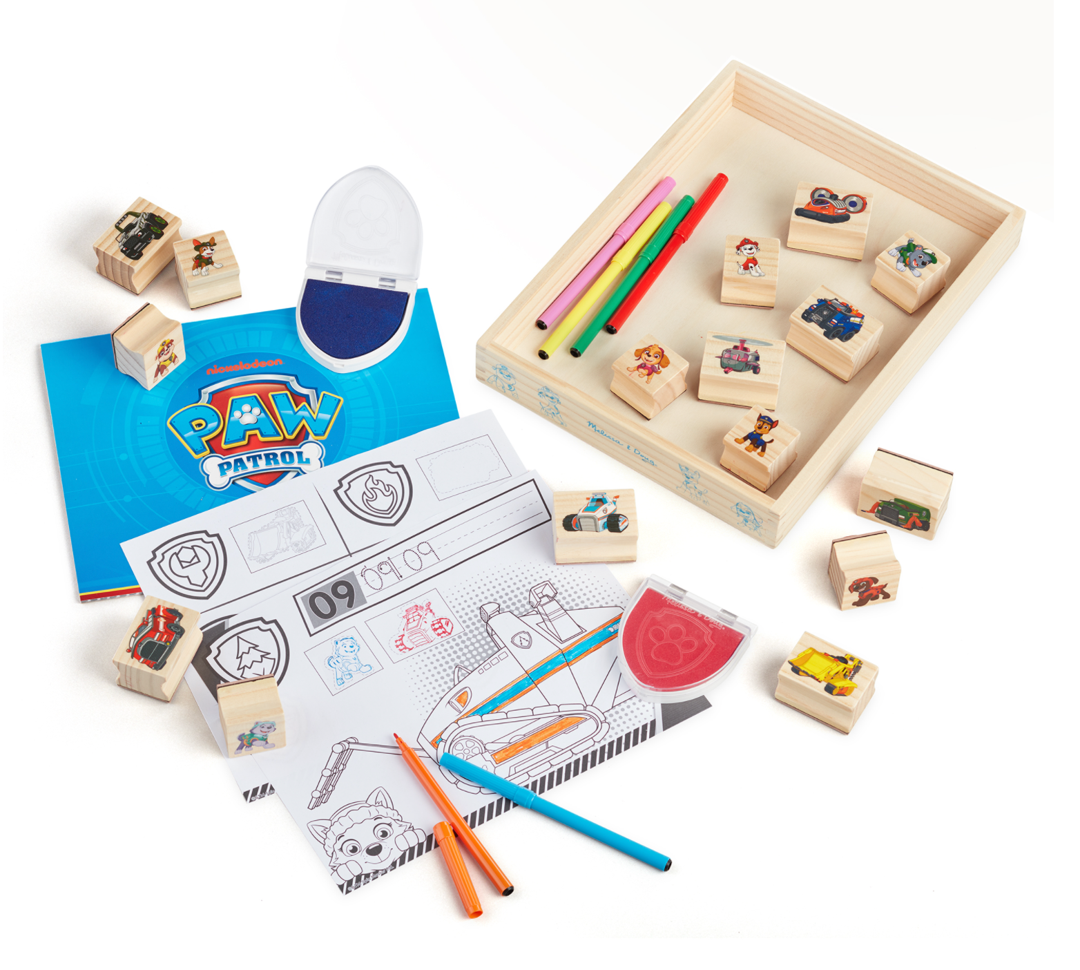 Paw Patrol Wooden Stamps Activity Set