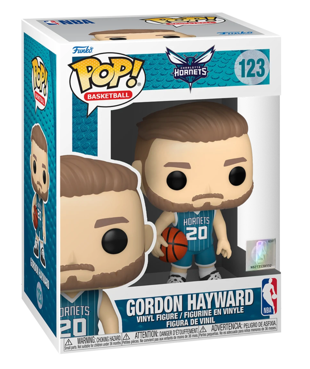 NBA: Charlotte Hornets - Gordon Hayward (Teal Jersey) Pop! Vinyl Figure (123)