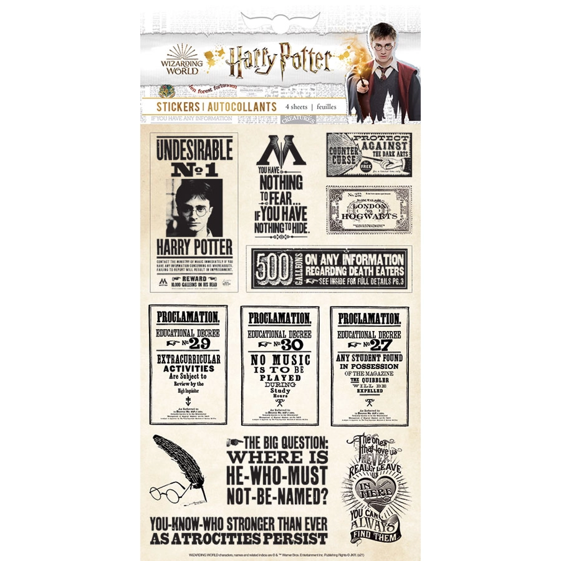 Harry Potter: Papers & Proclamations Sticker Set