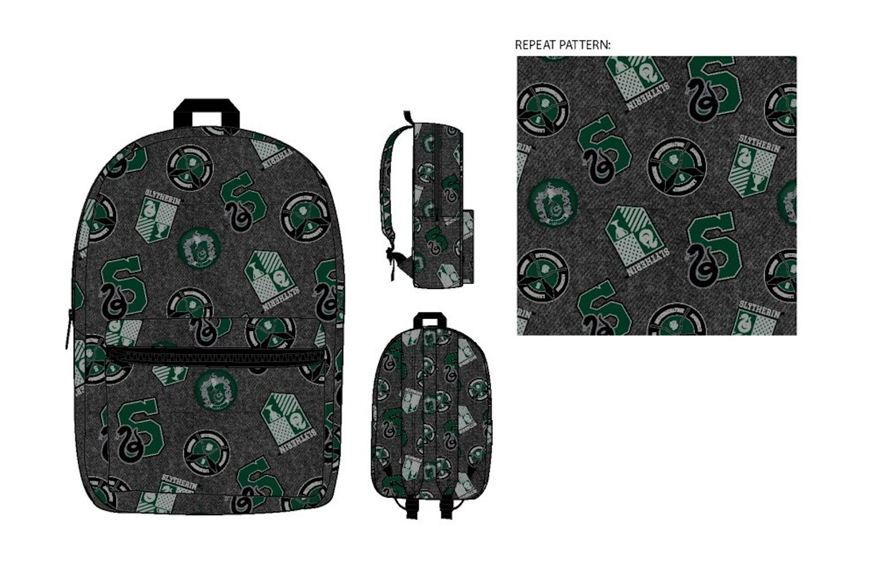 Harry Potter: Slytherin Patch Backpack