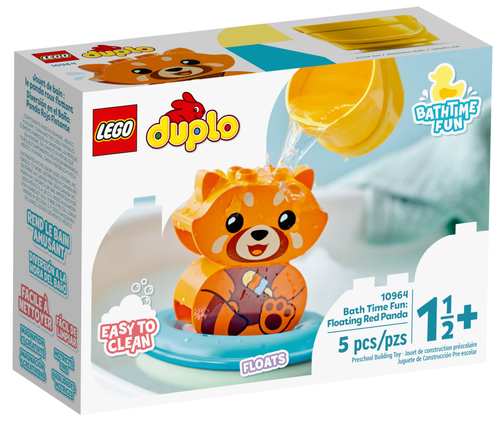 LEGO: DUPLO Bath Time Fun - Floating Red Panda