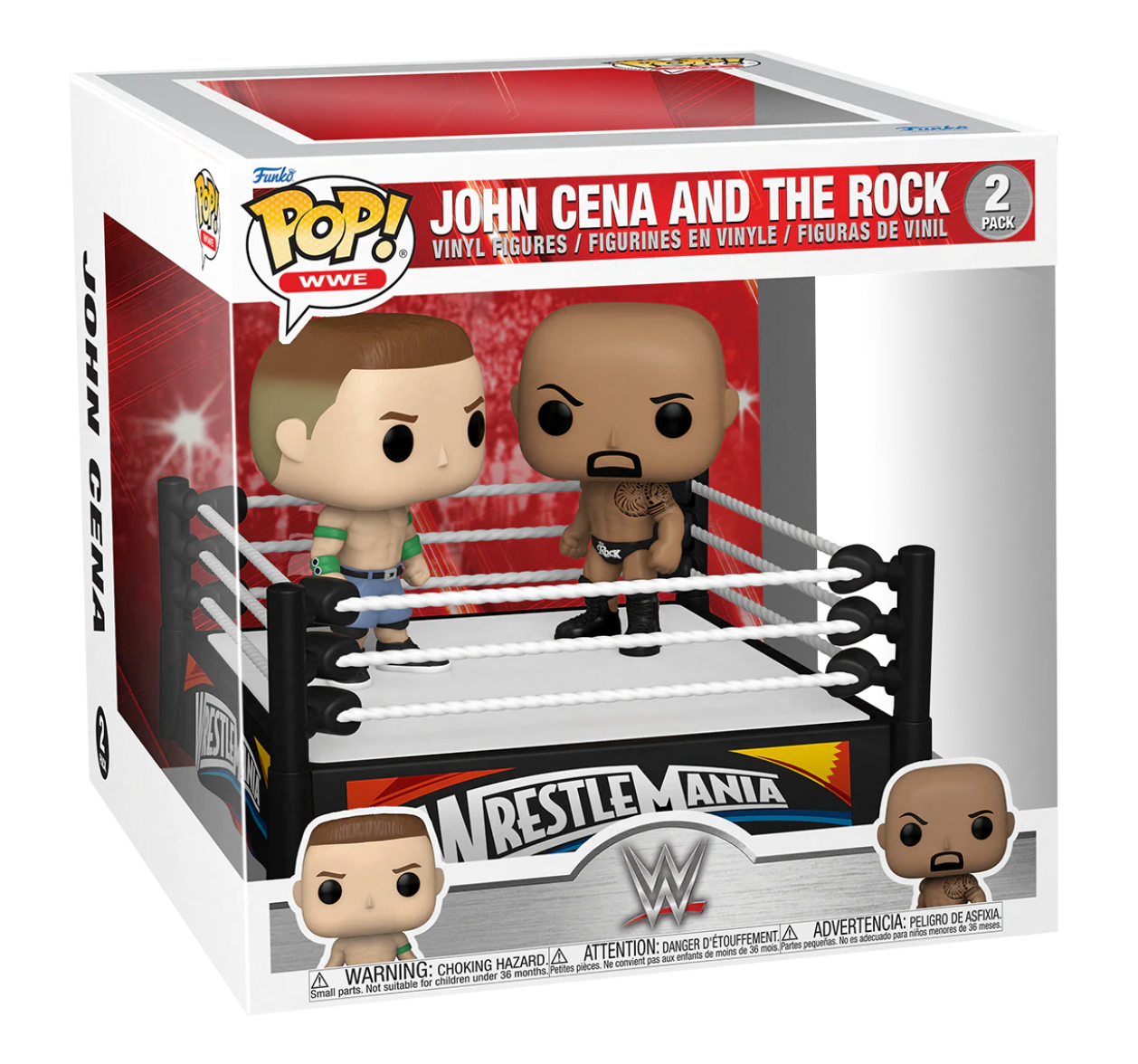 WWE: John Cena & The Rock Pop! Vinyl Figures (2 Pack)