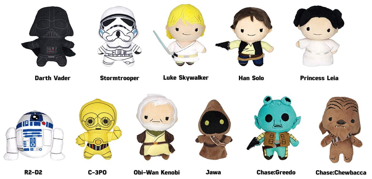 3D Plush Figural Collectible Bag Clip - Star Wars (Assorted Styles)