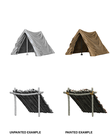 Pathfinder Deep Cuts Unpainted Miniatures: W10 Tent & Lean-To