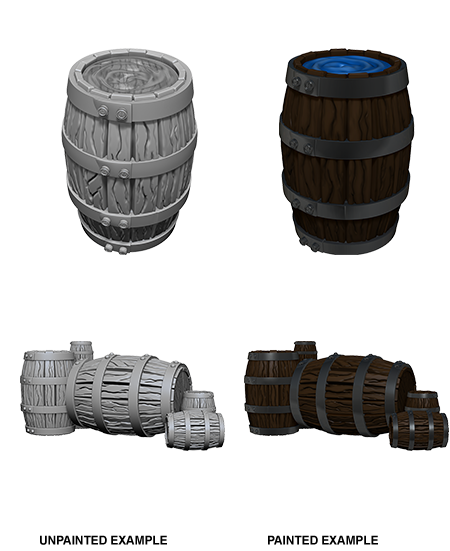 Pathfinder Deep Cuts Unpainted Miniatures: W5 Barrel & Pile of Barrels