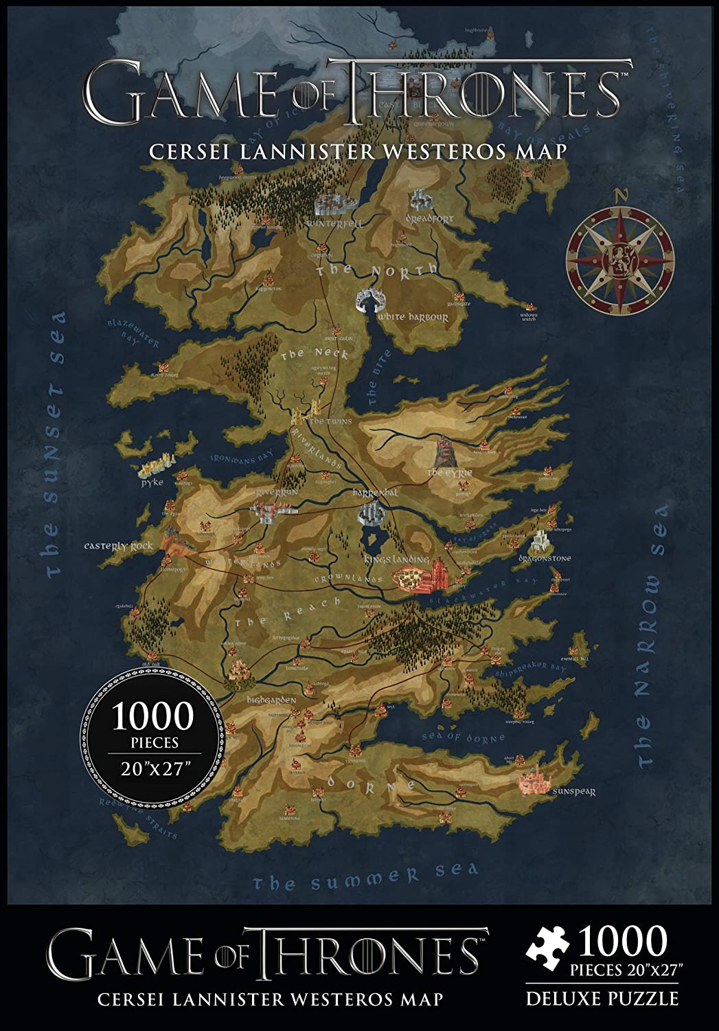 Game of Thrones: Map of Westeros (1000 pc puzzle)