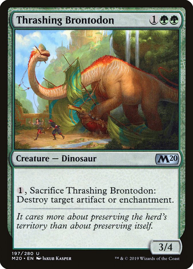 Thrashing Brontodon [Foil] :: M20