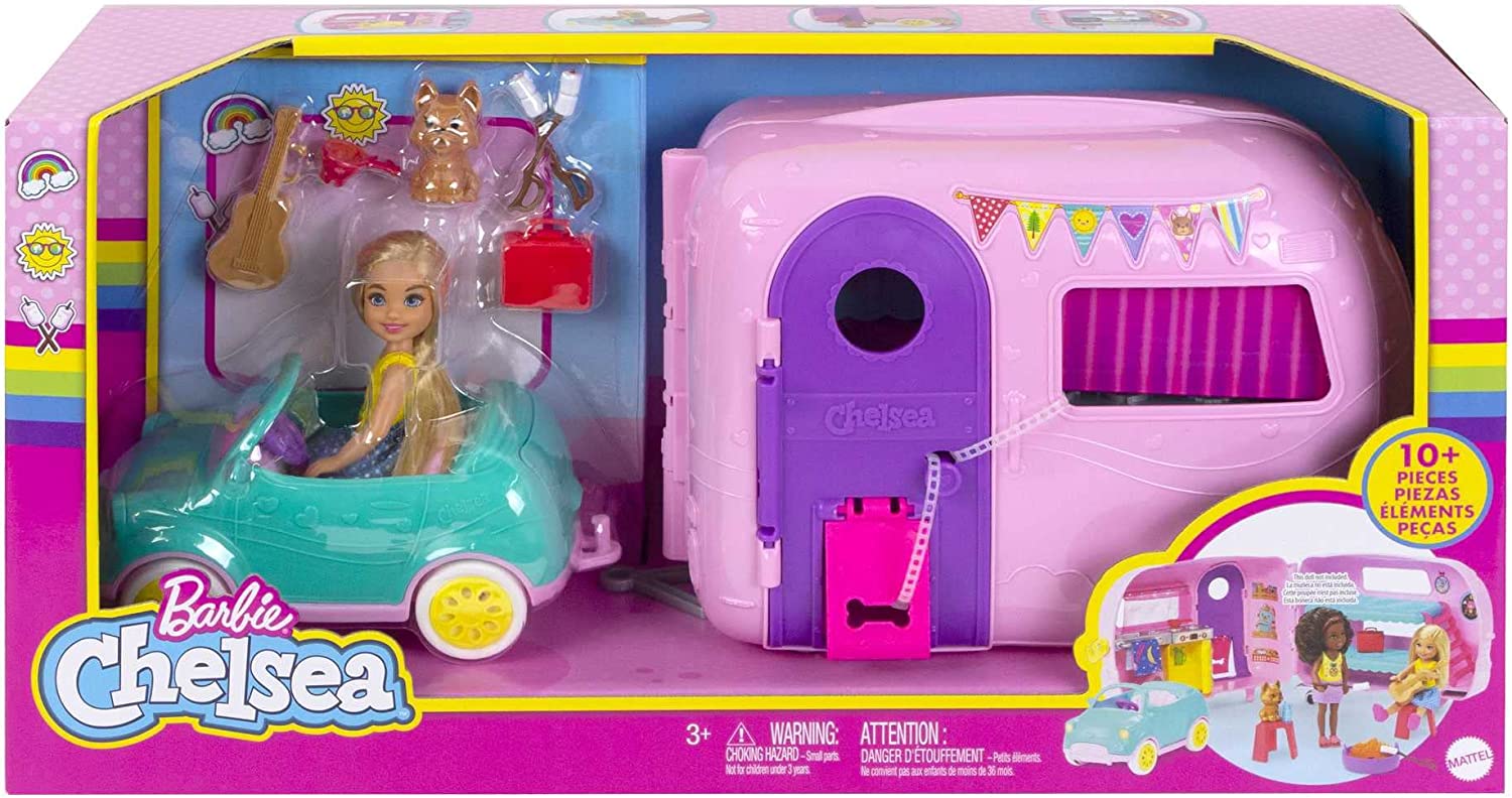 Barbie Camper Playset with Chelsea Doll and Accessories