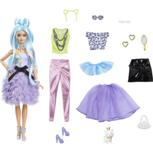 Barbie Extra Doll & Accessories & Mix & Match Pieces for 30+ Looks