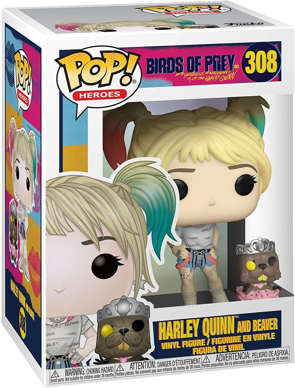 DC Birds of Prey: Harley Quinn and Beaver Pop! Vinyl Figure (308)