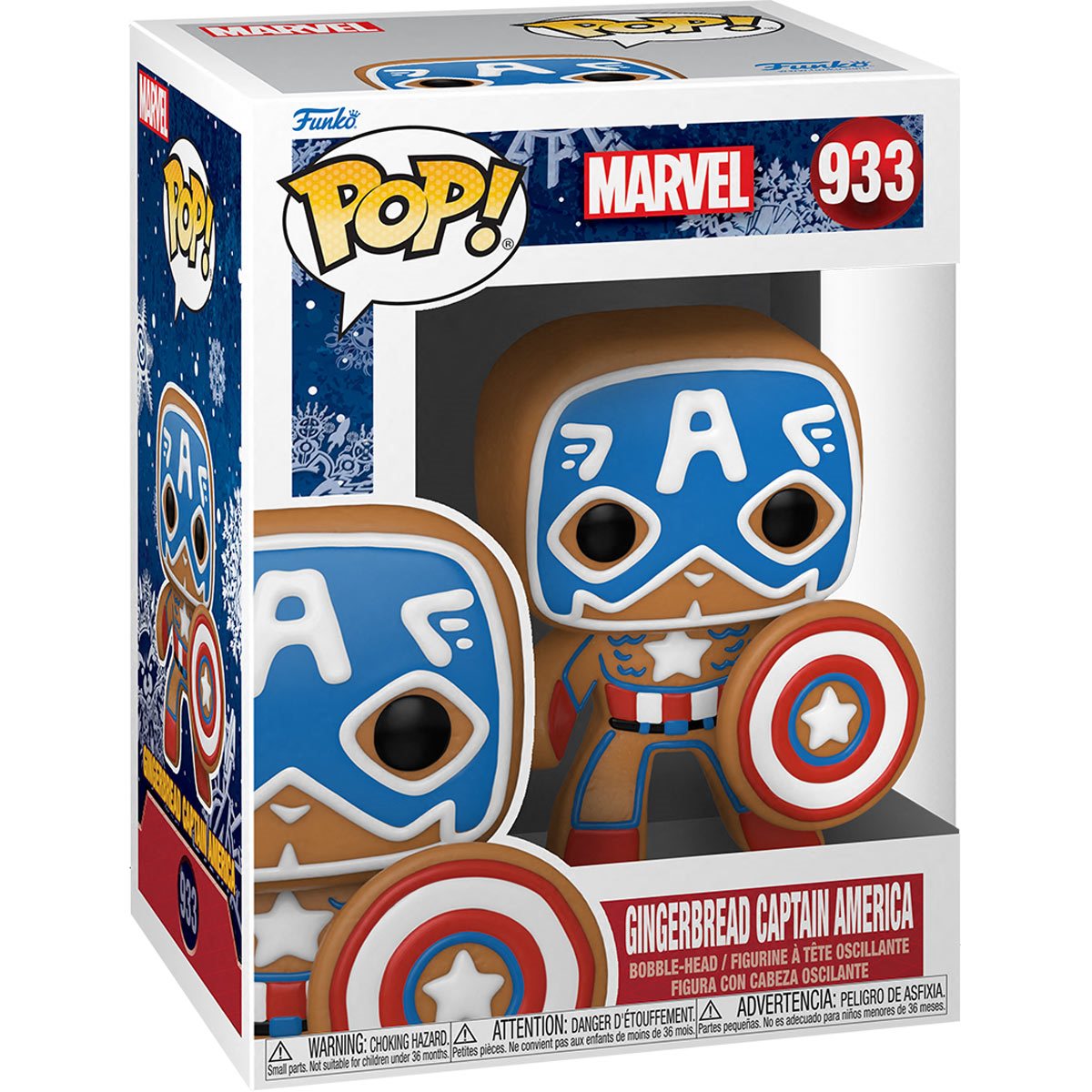 Marvel Holiday: Gingerbread Captain America Pop! Vinyl Figure (933)