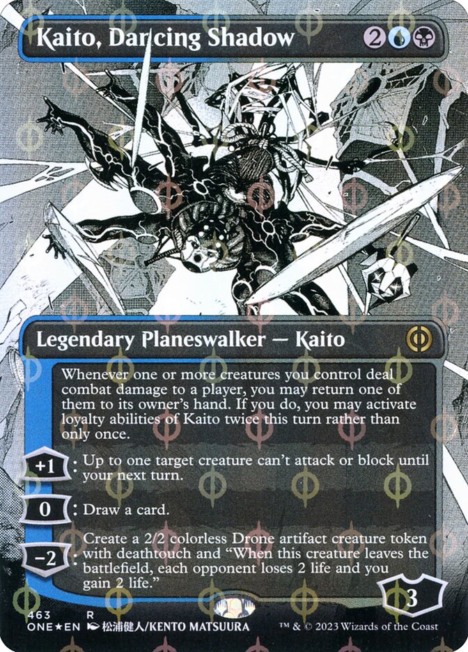 Kaito, Dancing Shadow (Borderless) (Step-and-Compleat Foil) [Foil] :: ONE