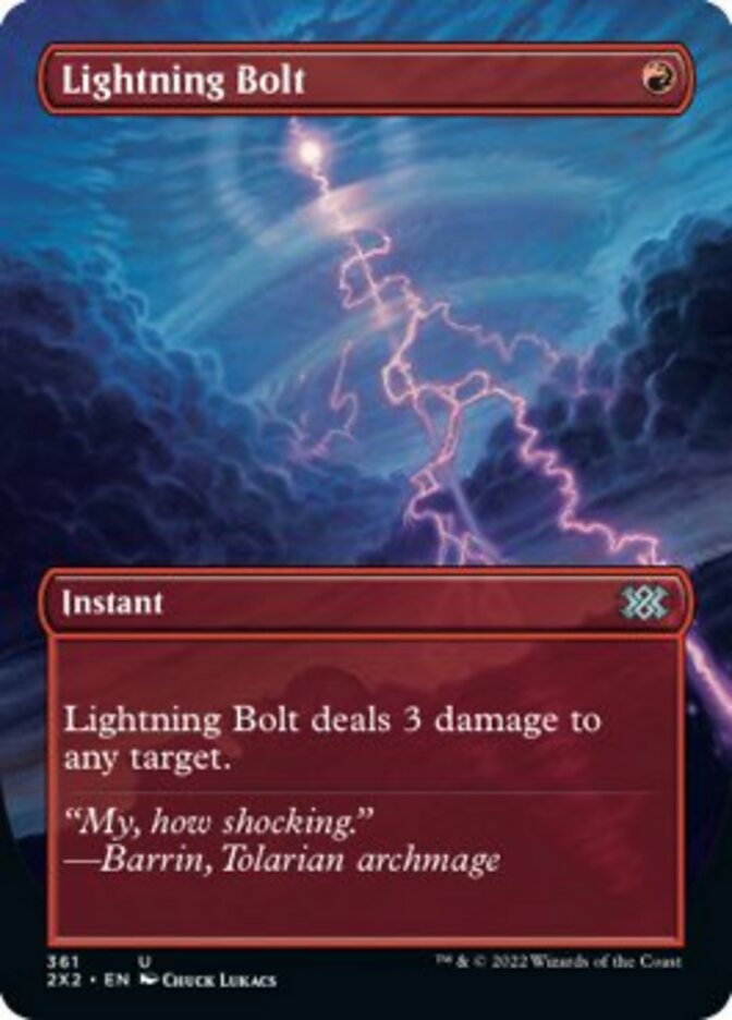 Lightning Bolt (Borderless) [Foil] :: 2X2