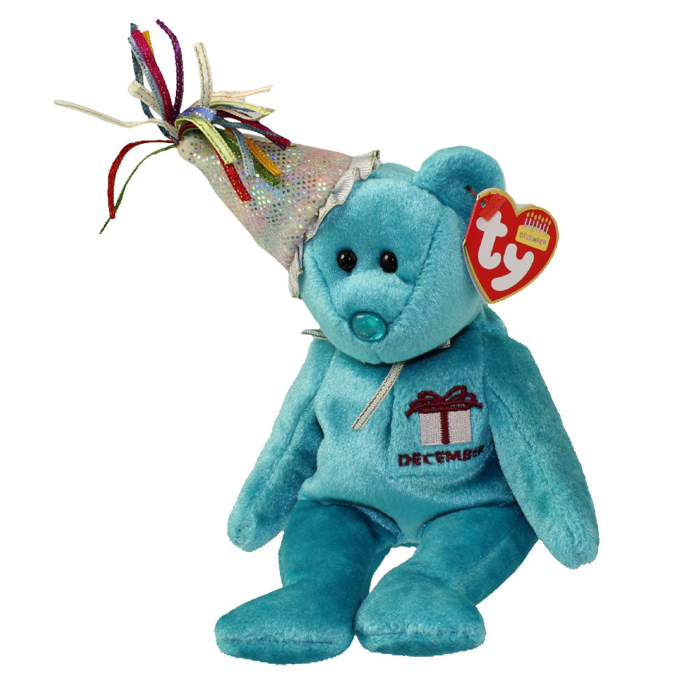 Beanie Baby: December the Bear (Party Hat)