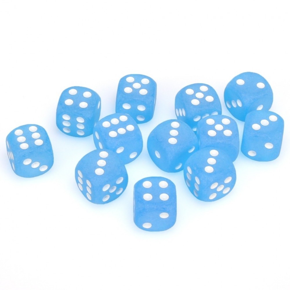 Chessex Frosted 16mm D6 Dice Block (12-Dice)