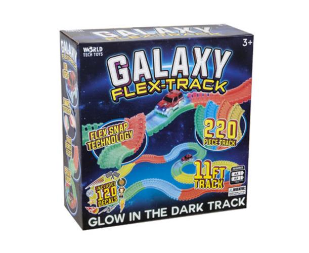Galaxy Flex-Track 220 Piece Glow Track with Electric LED Light Car