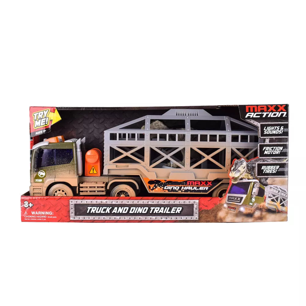 Maxx Action Long Haul Truck and Dino Trailer