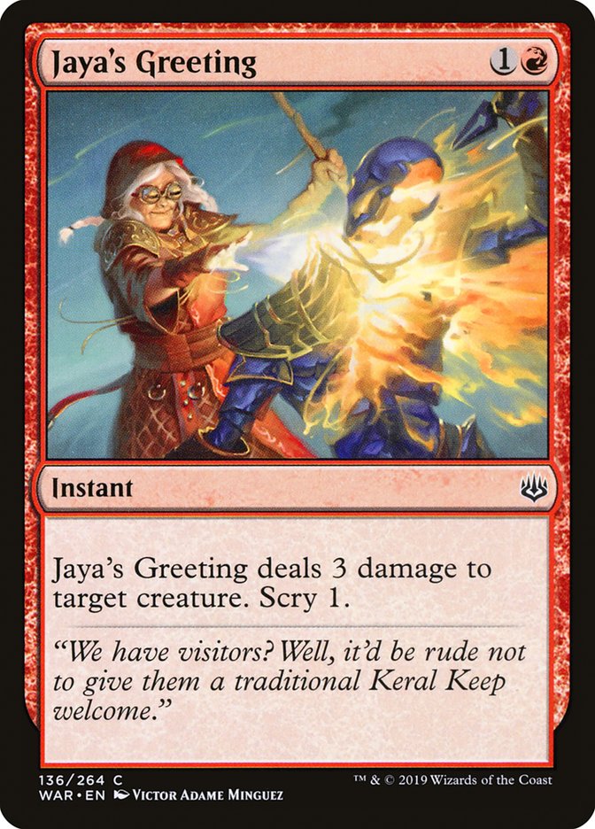 Jaya's Greeting [Foil] :: WAR