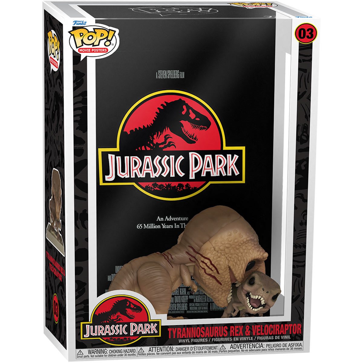 Movie Poster: Jurassic Park - Tyrannosaurus Rex & Velociraptor Pop! Vinyl Figure (03)