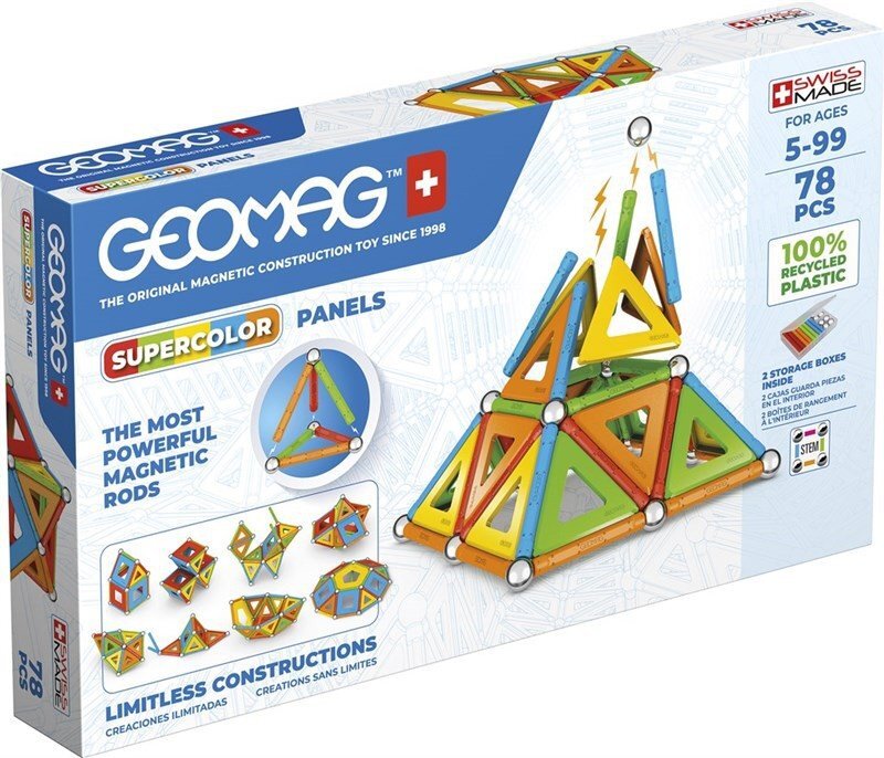 Geomag Supercolor Panels - 78 pieces