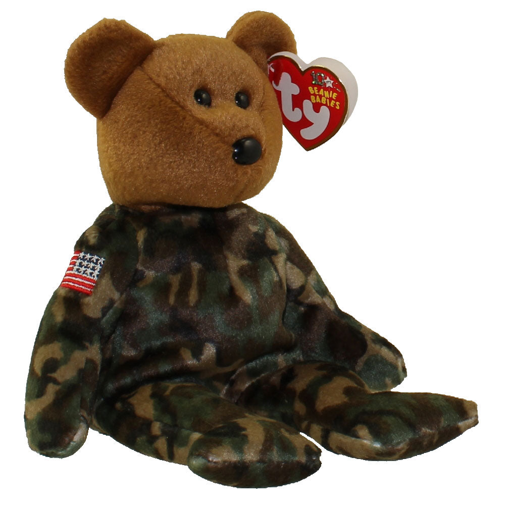 Beanie Baby: Hero the Bear (USA Flag on Arm, Stars Front)