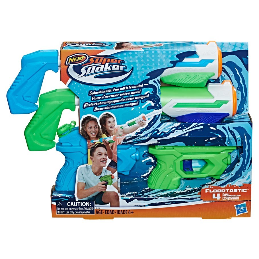 Nerf:  Super Soaker Floodtastic 4 Pack