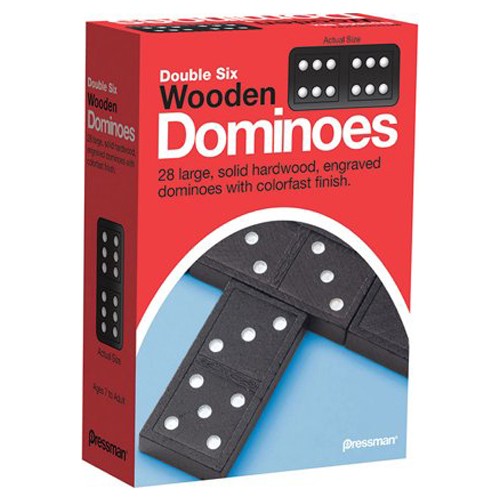 Double Six Wooden Dominoes