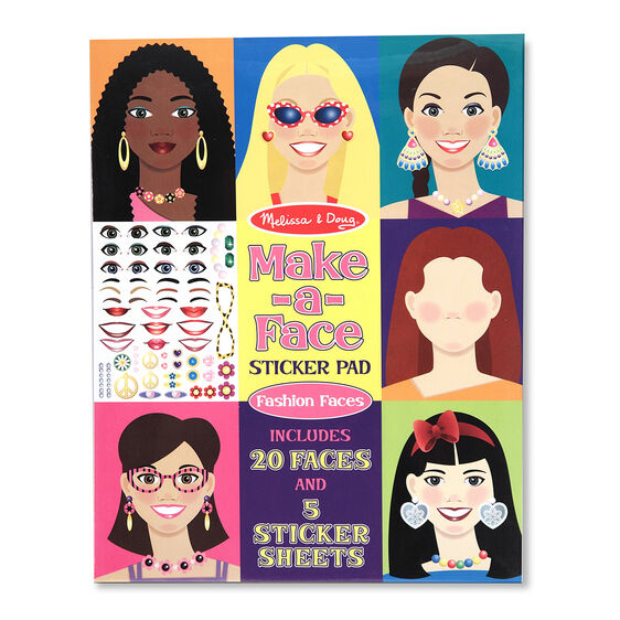 Make-a-Face Fashion Faces Sticker