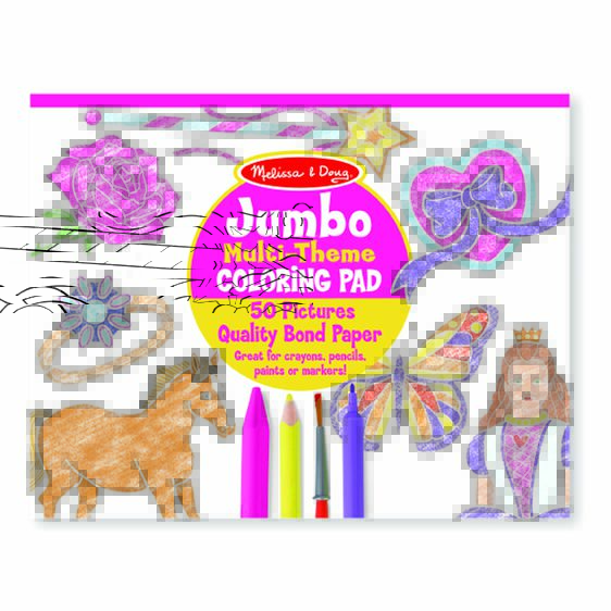 Jumbo Coloring Pad - Pink (11" x 14")
