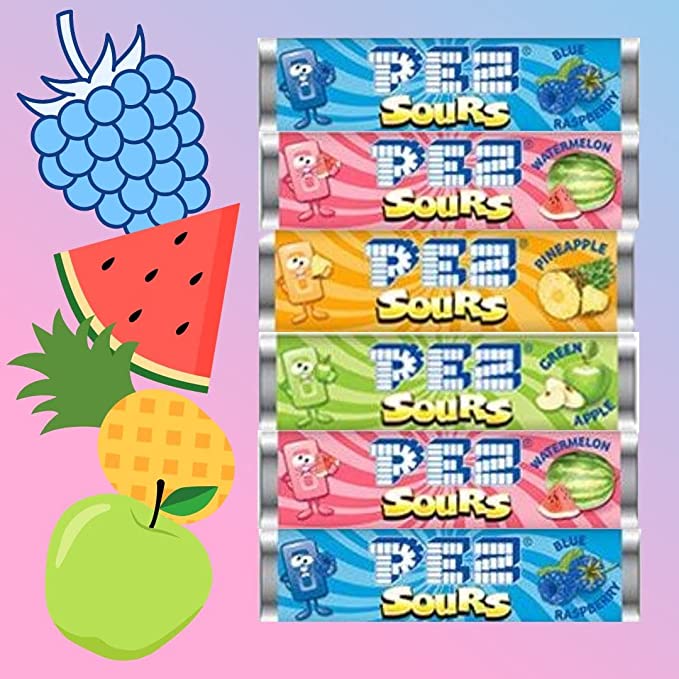 PEZ: 6 Pack Assorted Refill (Sours)