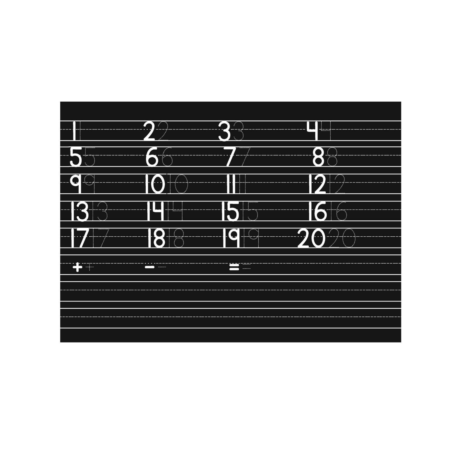 Chalkboard Placemat: Numbers Practice