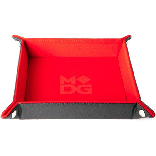Velvet Folding Dice Tray with Leather Backing (assorted colors)