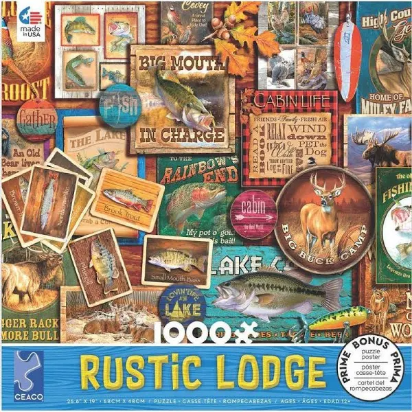 Rustic Lodge: Fishing (1000 pc puzzle)