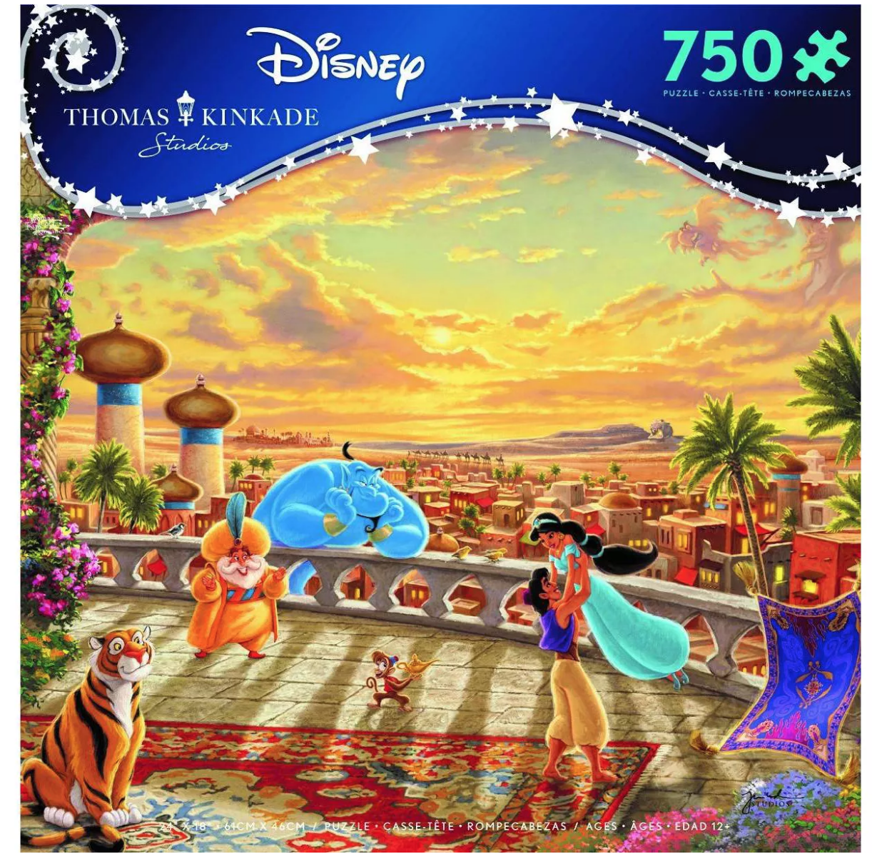 Thomas Kinkade Disney: Jasmine Dancing in the Desert Sunset (750pc)