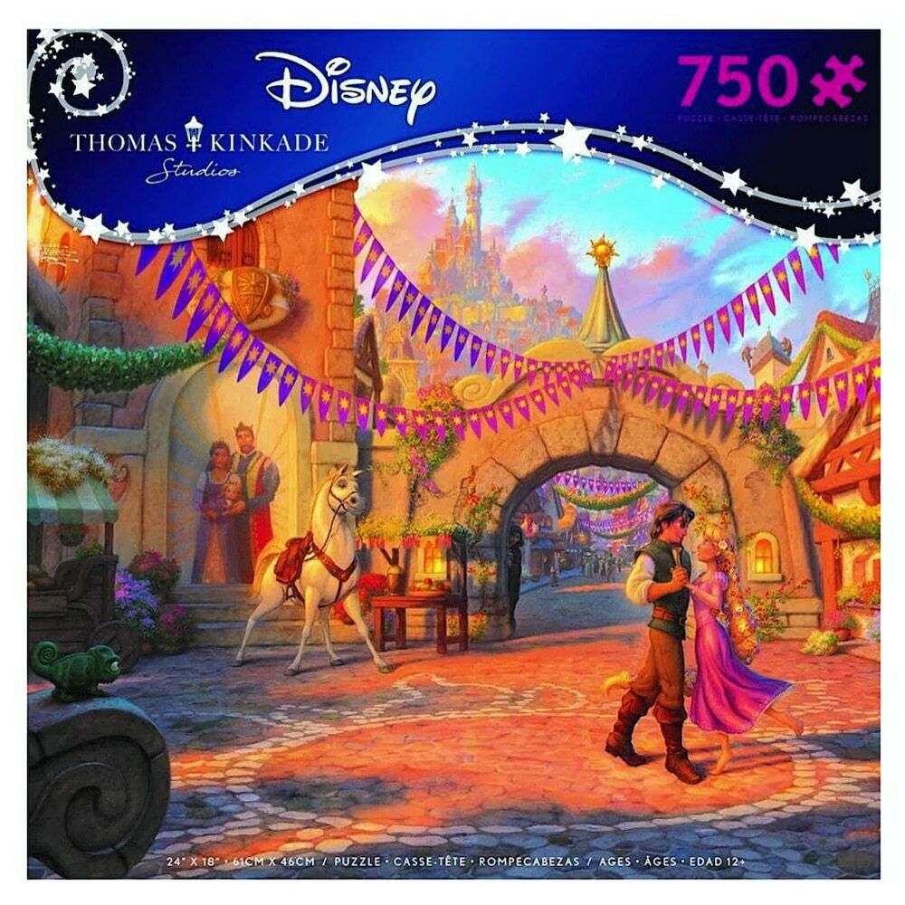 Thomas Kinkade Disney: Rapunzel Dancing in the Sunlit Courtyard (750pc)