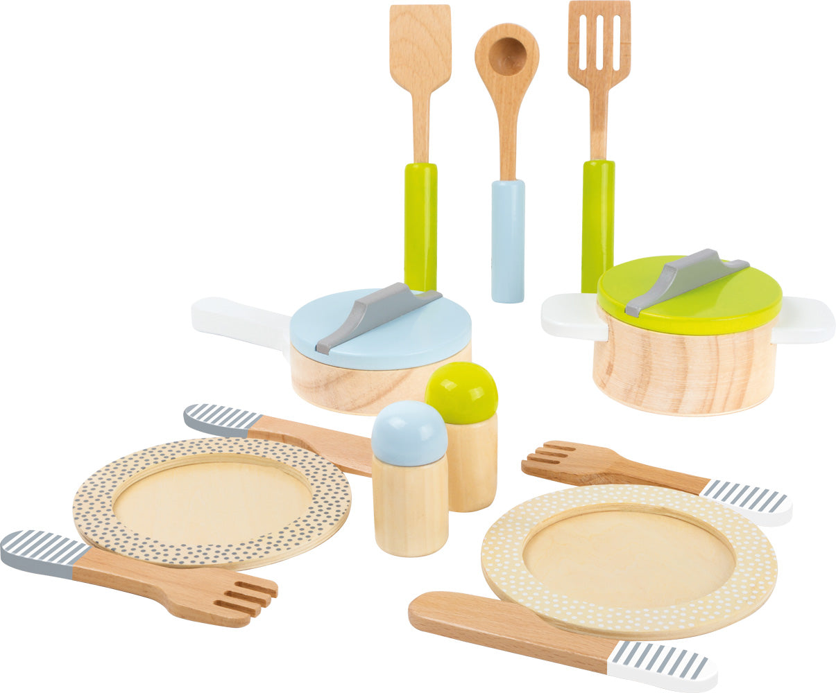 Crockery and Cookware Set Play Kitchen
