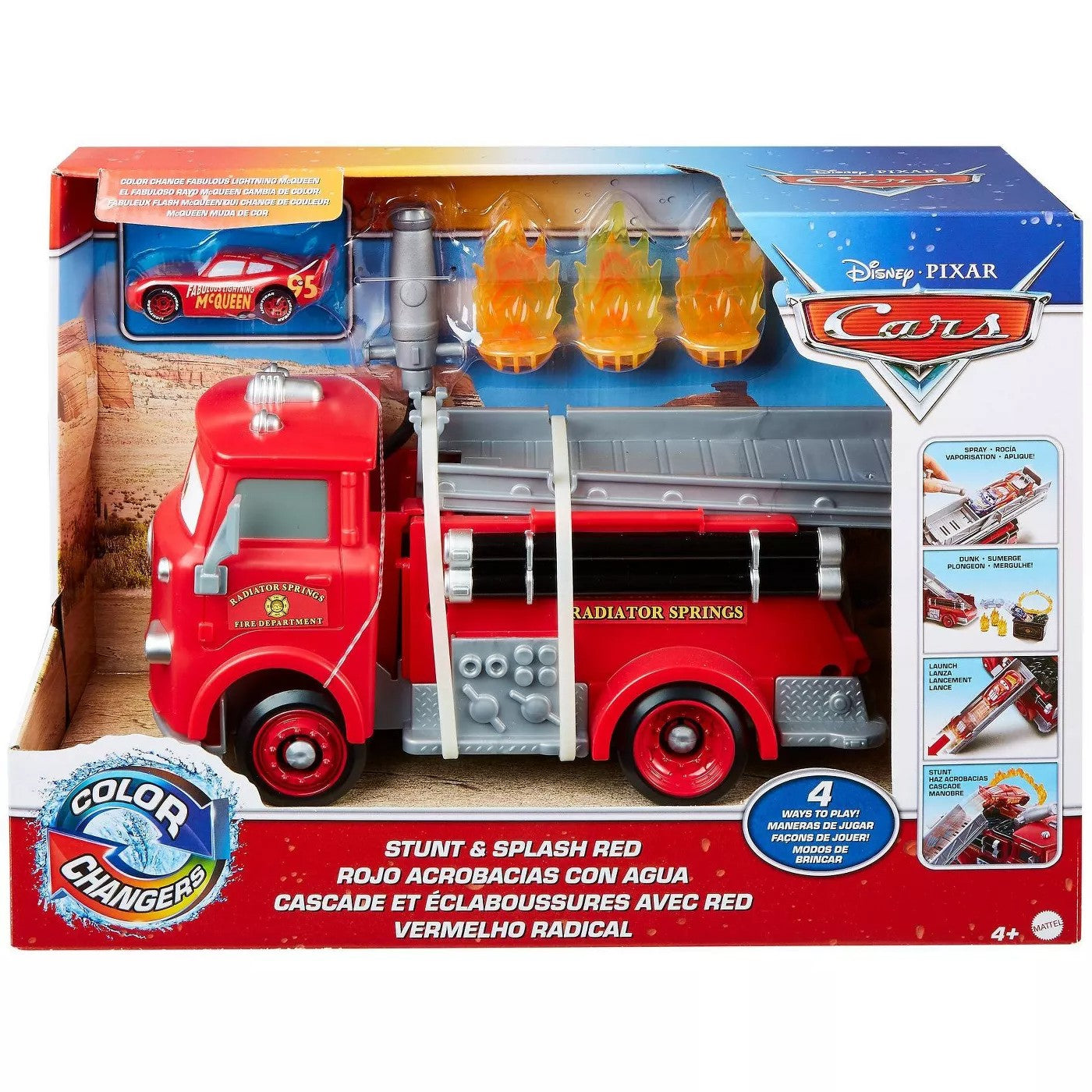 Cars: Stunt and Splash Red Color Changers Figure