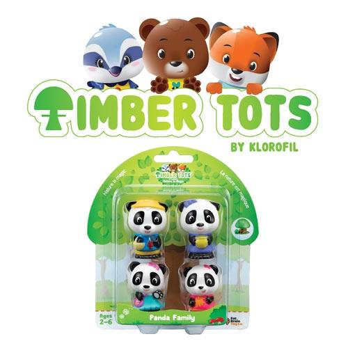 Timber Tots Panda Family (Set of 4)