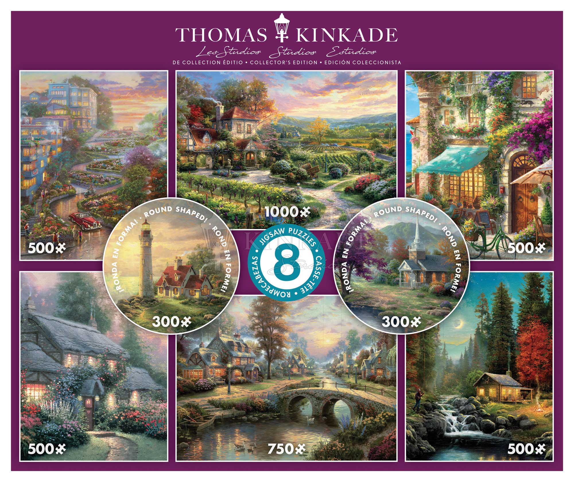 Thomas Kinkade 8-in-1 Multi Pack Puzzles