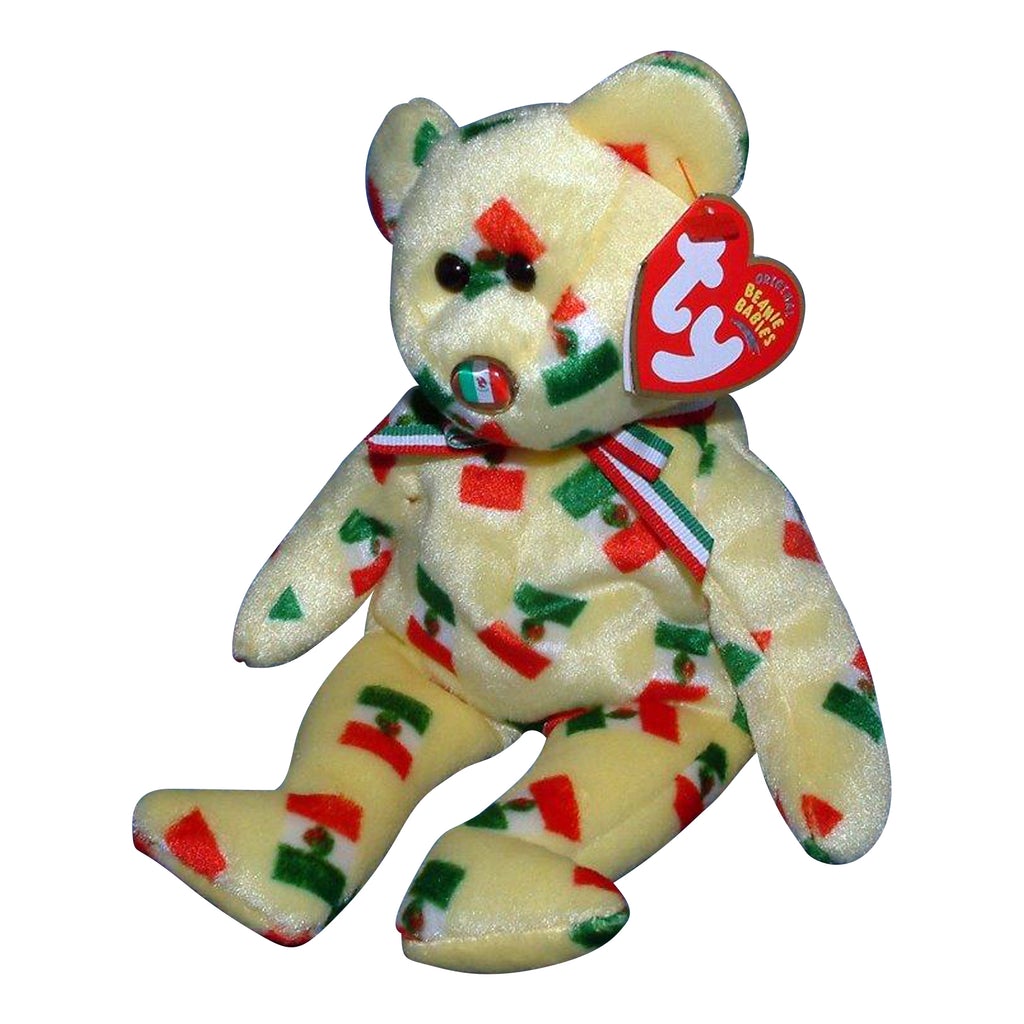 Beanie Baby: Piñata the Bear (Flag Nose)