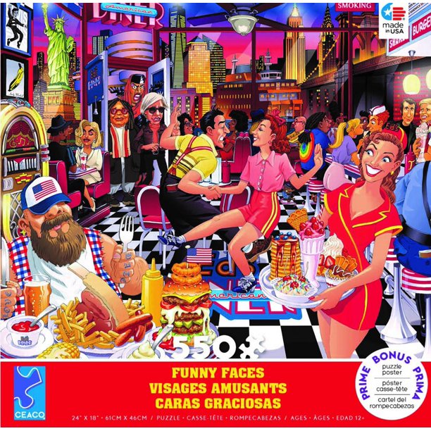 Funny Faces: USA Diner (550 pc puzzle)