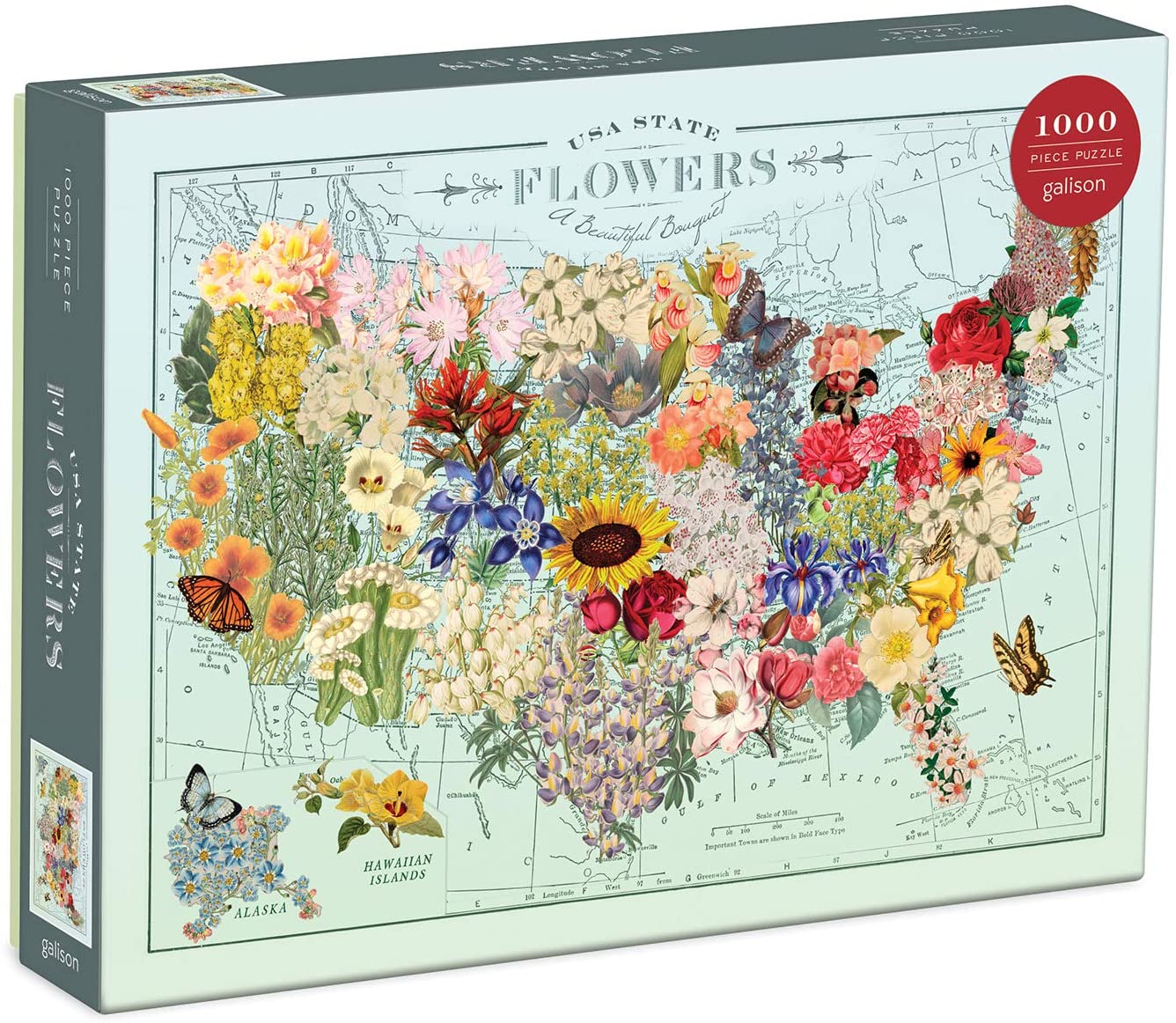 Wendy Gold USA State Flowers (1000 pc puzzle)