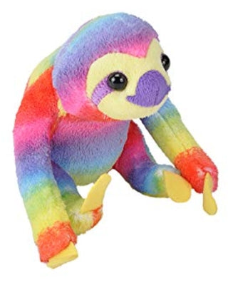Rainbow Pocketkins Sloth Stuffed Animal - 5"