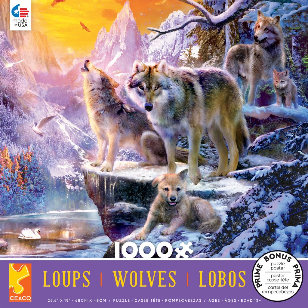 Wolves: Winter Wolf Family (1000 pc puzzle)